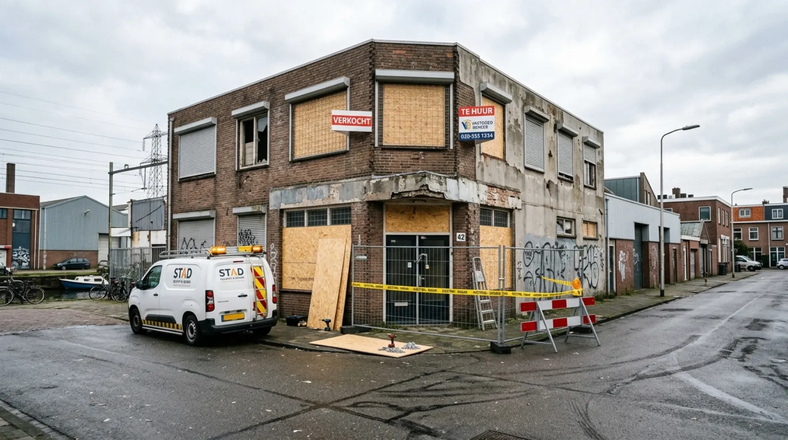 Leegstaand pand dat via antikraak tijdelijk bewoond wordt
